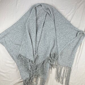 Light Gray Women's Fringe Shawl Wrap